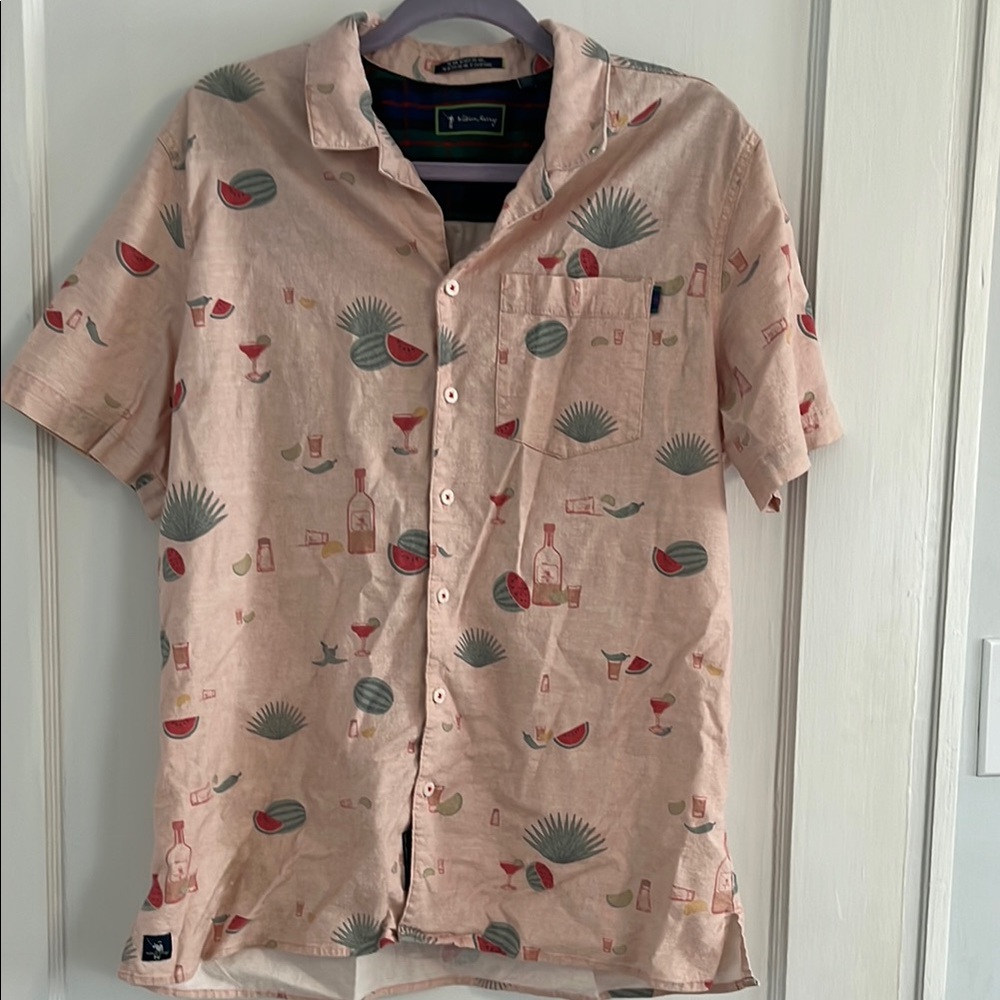 William Murray Golf Pink Patterned Men's Shirt - size M
